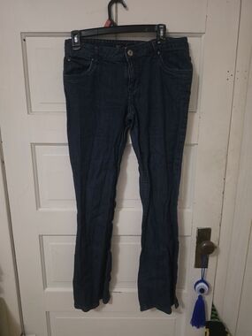 Mossimo Supply Co. Dark Blue Straight-Leg Jeans